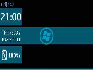 game pic for Windows Phone 7 Blue With Widget